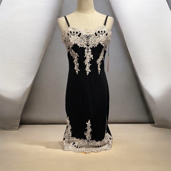 Haute Monde Dresses & Skirts - NWT Haute Monde Black Dress with Lace Accents